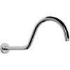 S Shaped High Arc Gooseneck Long Shower Extension Ideal for Rain Shower Heads - Bathroom Accessories, 16" (Stainless Steel) 1 Piece