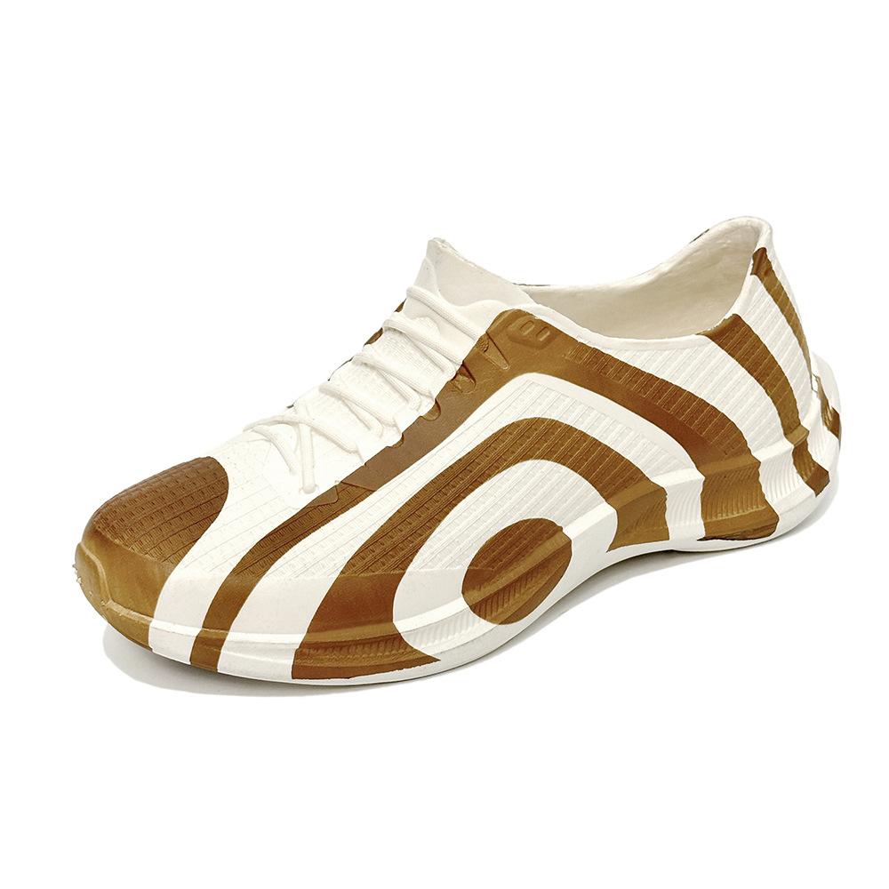 

Модный тренд дождевые ботинки мужские короткие голенища верхняя одежда нескользящая водная обувь пара взрослые резиновые сапоги водонепроницаемая клеевая обувь 44 коричневый