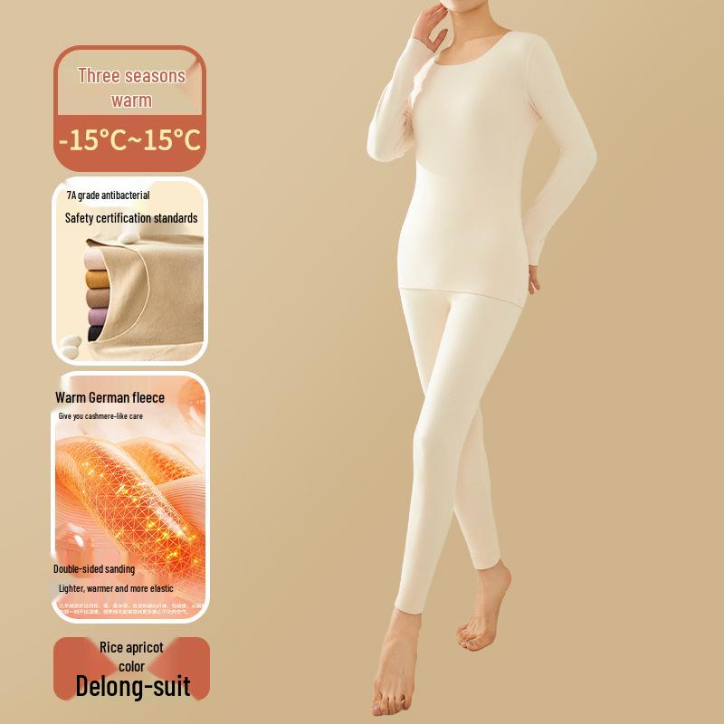 Seamless Thermal Fleece One-Piece Suit for Women: Self-Heating, Thickened Winter Innerwear