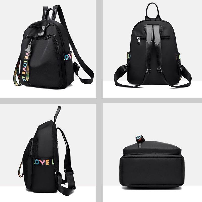 Oxford Cloth Backpack Female 2025 New Large-capacity Two-way Zipper Multi-pocket Fashion Joker Student Bag Lightweight Small Backpack