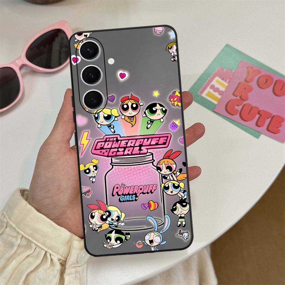 

P-Powerpuff-GirlS Phone Case For Samsung S 24 Fe 25 Ultra Plus 20 Lite 21 30 22 23 24 22 Ultra 5G Fundas Samsung S25PLUS