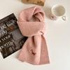 Autumn Knitted Pony Cute Wool Scarf for Women Thickened and Warm Korean Style Scarf Versatile Pony Embroidered Small Scarf