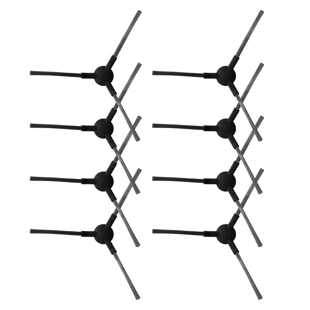 8 Piece Side Brush Kit For Uninell UR3 Robot Vacuum Cleaner, Plastic Nylon Replacement Accessories For Edge And Corner Cleaning