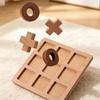 Wooden XO Tic-Tac-Toe Game: Educational Board for Parent-Child Interaction & Logical Thinking
