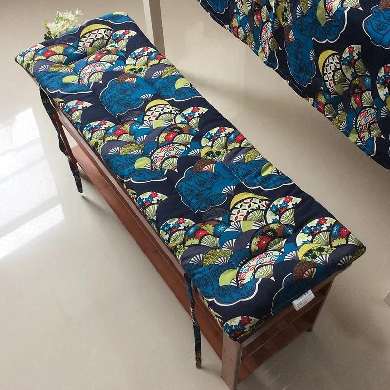 Bohemia Long Bench Cushion Soft Stool Pad Thickened Wood Sofa Mat Garden Benchs Long Padded Wooden Bench Cushion Mat