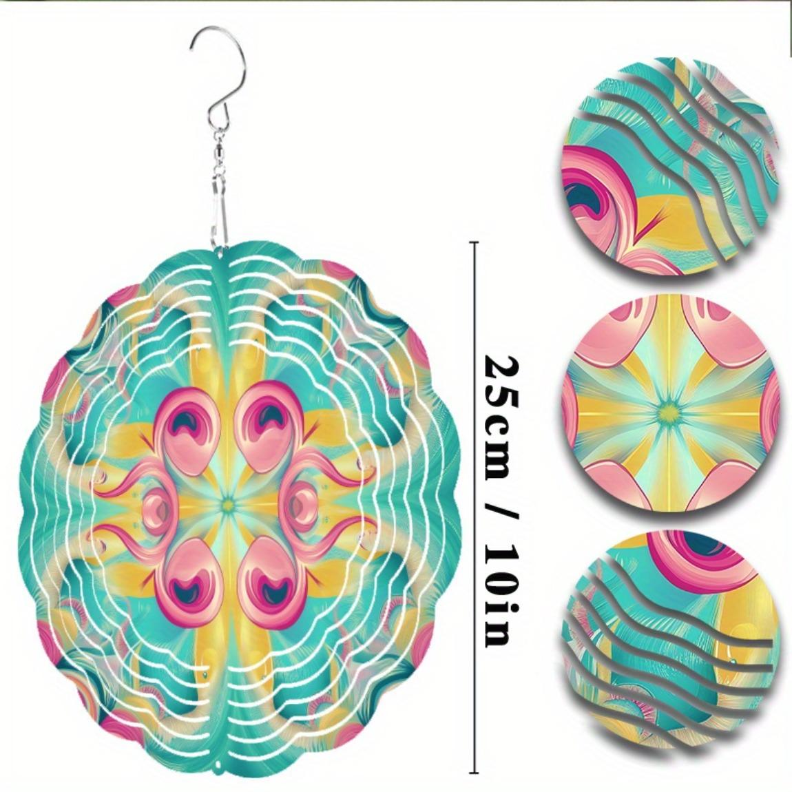 

Вращающийся на 360 градусов крючок 10 дюймов вращающийся металлический колокольчик яркий разноцветный декор для улицы для сада балкона все сезоны подарок 01A