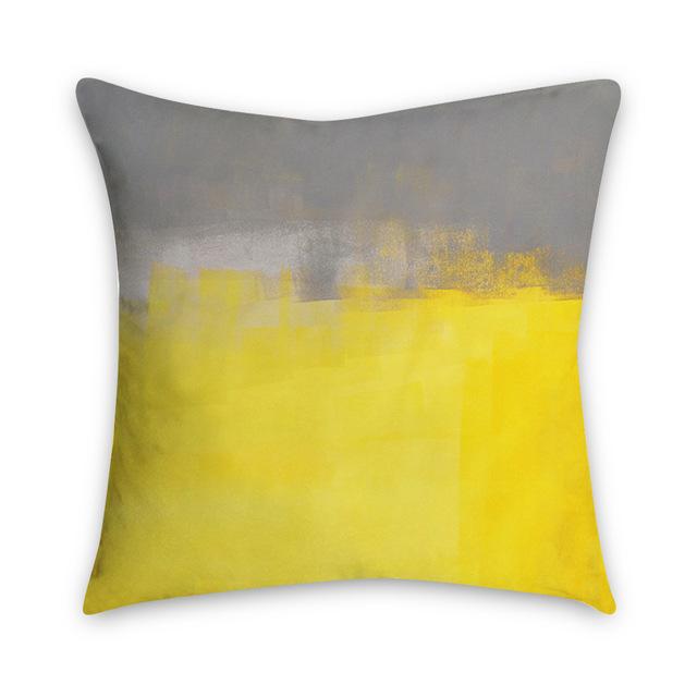 Sandstone Simple Yellow Pillow Geometric Pillow Case Plush Car Living Room Sofa Pillow Nordic