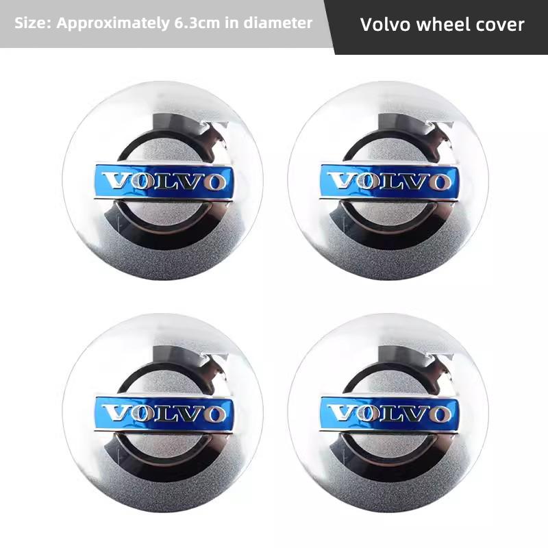 4Pcs Car Tires Wheel Valve Cap Cover Wheel Hub Center Sticker For Volvo XC90 V90 V60 XC60 V40 S80 S60 S90 C40 XC40 V70 XC70 C30