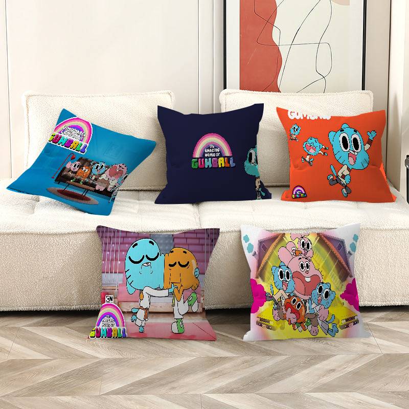 Amazing World of Gumball Personalized Pillow Dust Cover Bedroom Kids Party Decoration Pillowcase Birthday Children Gift