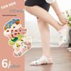 Cartoon Fruit Design Women's Cotton No-Show Socks - Japanese Style: Strawberry & Peach