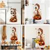 Thanksgiving Window Clings Autumn Pumpkin Street Lamp & Maple Leaves Wall Sticker, Waterproof PVC Fall Harvest Atmosphere Decor Decal, Decorative Peel