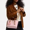 Coach Valentýnská limitovaná Mollie 25 Klasický monogram Odnímatelný přívěsek s květinou Taška Tote Bag Dámská taška Tote Bag Třešňově růžová CER24-IMPO