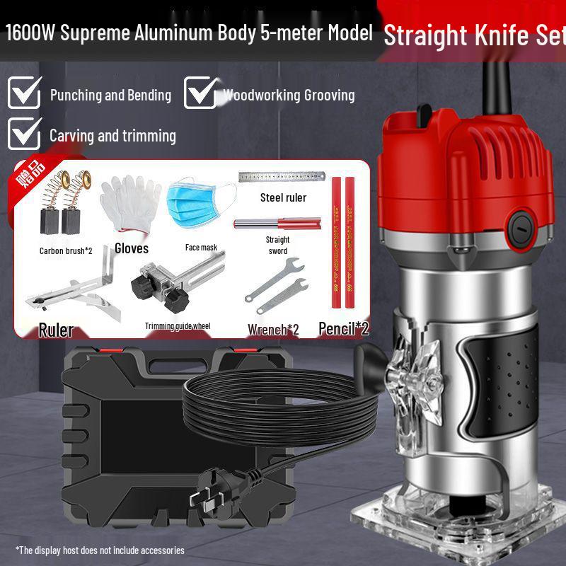 Multifunctional Electric Router: Woodworking Edge Trimmer, Hole Opener, Bakelite Milling & Aluminum-Plastic Panel Grooving Machine