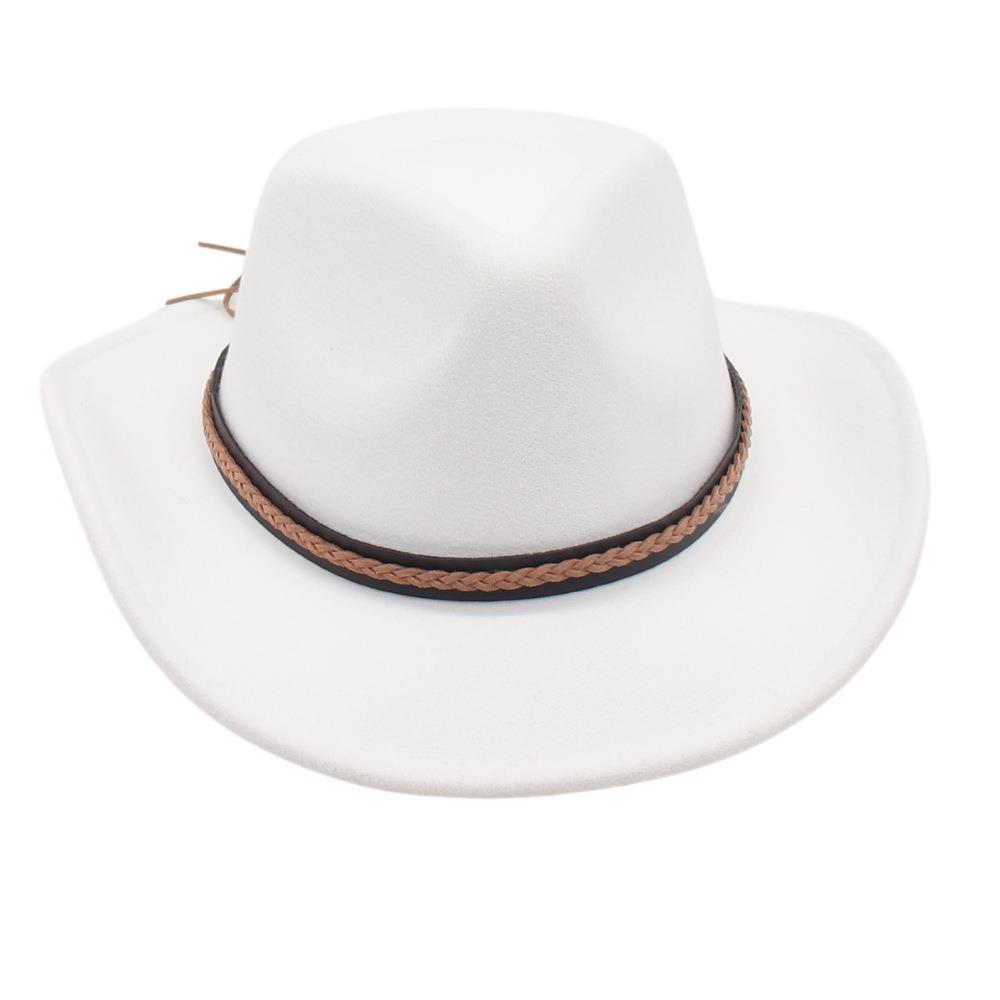 Nuovo Cappello Topper Etnico, Accessori Retrò con Piume Metalliche, Cappello da Cowboy Western, Cappello Jazz in Feltro per Uomo e Donna, Coppia