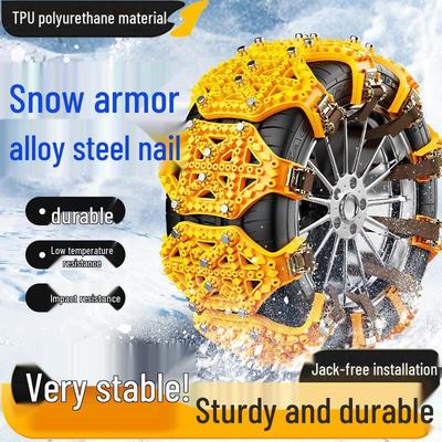 Verdikte TPU Nood Anti-Slip Sneeuwkettingen voor Kleine Auto's & SUV's - Draagbare Universele Sneeuwkettingen