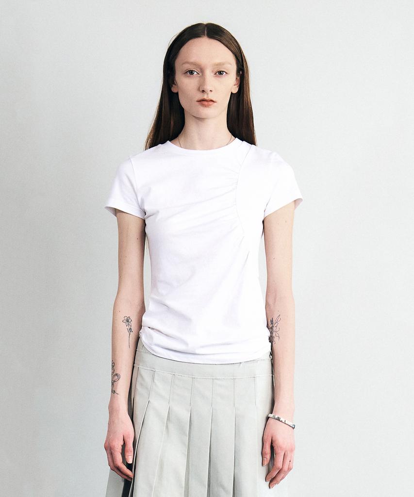 SEALOT Shirred Half Sleeve Top (White)