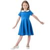 Kids' Solid Color Doll Collar Princess Dress - Cute School Style Children's Clothing