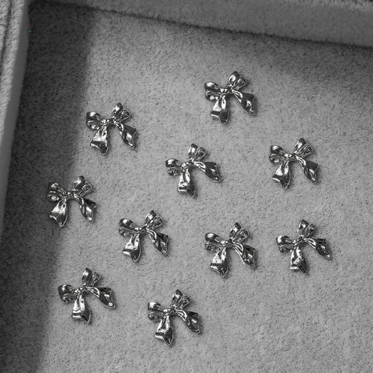 3D Metal Bows Nail Charms Nail Jewels Ribbow Bowknot Nail Art Decorations Nail Stud Nail Art Accessories for Women Girls