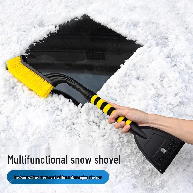 Large Multi-function Car Snow Shovel and Window Scraper with Brush - Winter Defrosting Tool