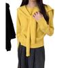 Korean Chic Waist-Cinched Loose Slimming Sweater with Shawl, Long Sleeve Knit Top for Autumn/Winter