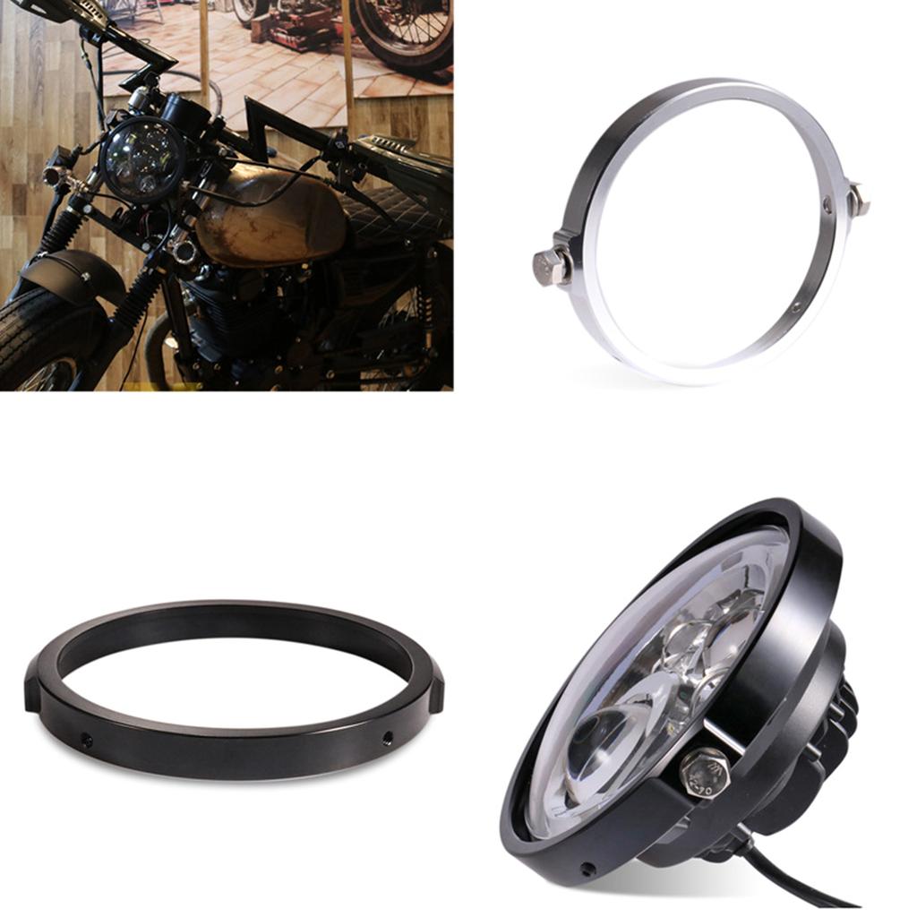 Motorcycles Lighting Accent Accessory: 5-3/4" LED Headlight Trim Rings Modification Headlamp Bezel Trims