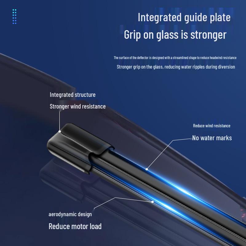 Silent Silicone Wiper Blades: Double 6-Layer Bone-Free Rubber for Front & Rear