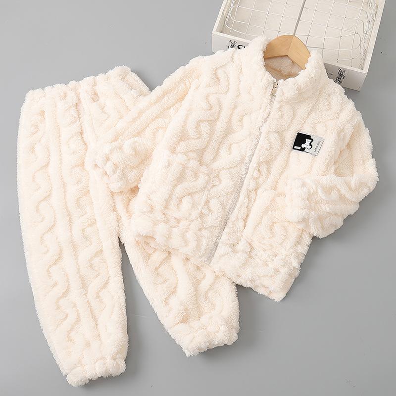 Kinder Herbst Winter Nachtwäsche Flanell Pyjamas Für Mädchen Jungen Langarm Tops + Hosen Anzüge Mode Hause Kleidung Baby Kind Schlaf kostüm
