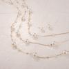 French New Light Luxury Pearl Multi-layer Necklace, Elegant Small Fragrant Design Earrings Neck Chain