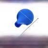 Blaue Pipette mit Saugnapf und Kugeltropfer aus Silikonkautschuk für den Laborgebrauch mit Skala, in Großmengen erhältlich