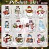 Personalization Wooden Christmas Decoration Santa Claus Colorful Christmas Scene Arrangement Crafting DIY Kraft Tags Party