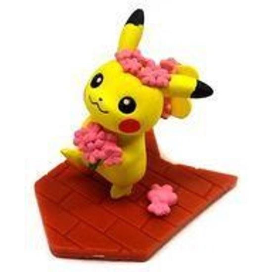 Used Trading Figure 4. Flowers Pocket Monster Mini Collection Lets Go Pikachu Parade Pokemon Center Exclusive