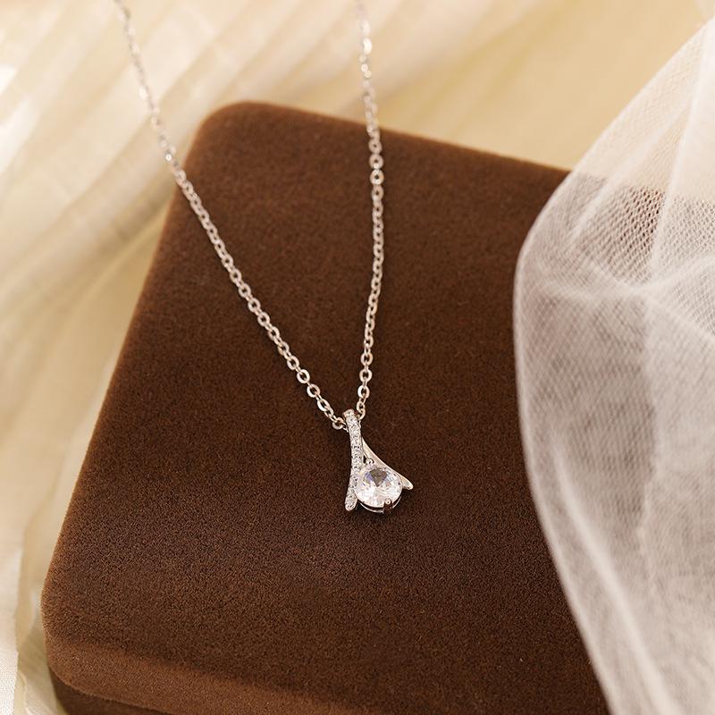 Banyan Tree S925 Silver Elegant Zircon Clavicle Necklace for Women