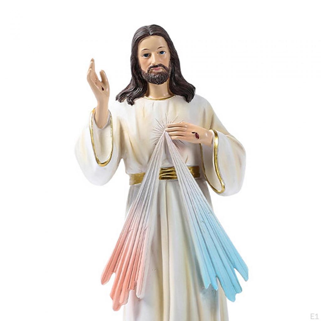 Jesus Standing Statue Character Sculptures Collectible Figurine Religious for Catholic