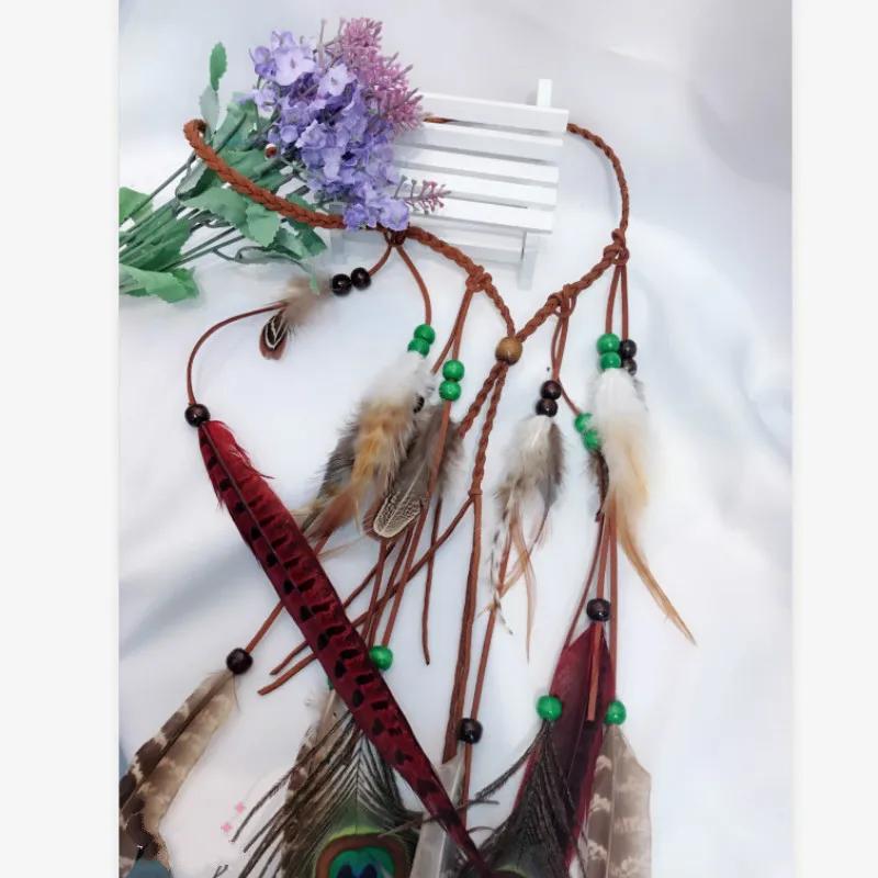 Fashion Vintage Indian Style Feather Headband Peacock Feather Headband Bohemian Headband Acceessories Creative Gifts Decoration