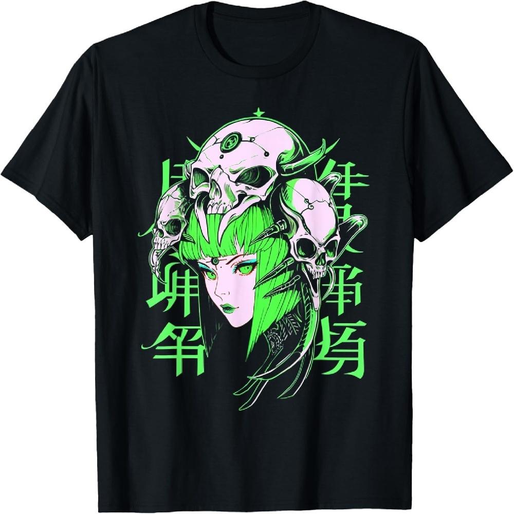 

Киберпанк Футуристичный Инопланетная Ведьма Аниме Манга Панк Гранж Футболка XXXXXL чёрный