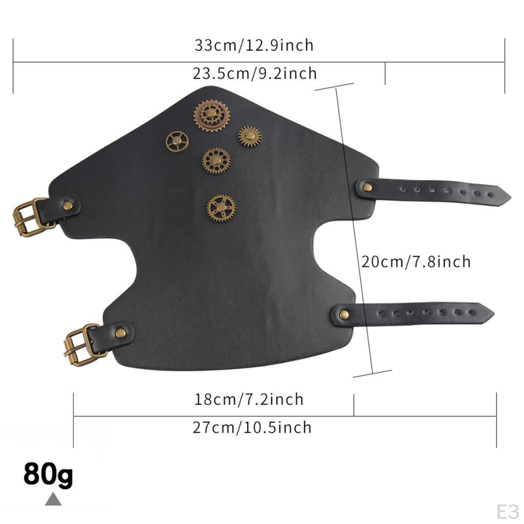 Adjustable Gear PU Leather Wristband Arm Cuff Vintage Gauntlet for Sport Outdoor Activity