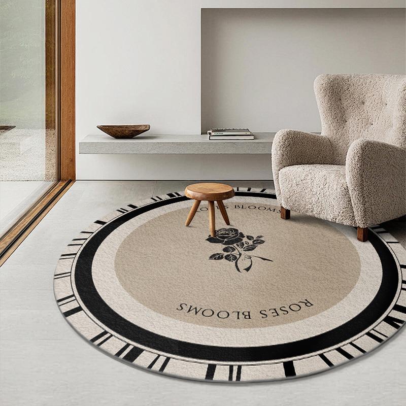 

Плюшевые Уютные Круглые Коврики Теплый Комфорт Текстура Дизайн Зебра Современные Ковры для Гостиной для Домашнего Интерьера 80x80cm