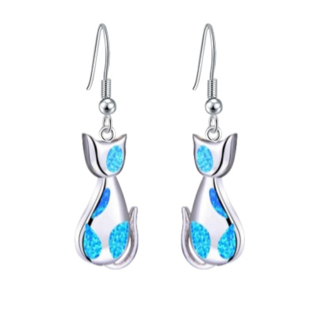 2026 Kitten Earrings Fashionable and Trendy Exquisite Inlaid Zircon Jewelry Earrings