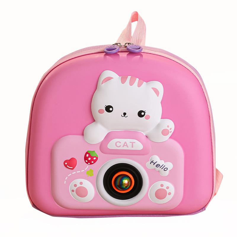 

Рюкзак с принтом мультяшного котенка, легкий дышащий школьный рюкзак для детей Purple Cat