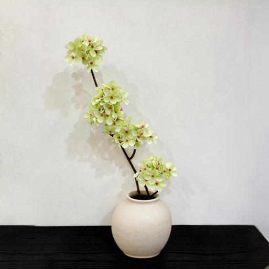 Artificial Pear Blossom Branches Fake Silk Long Stem Plum Peach Plants for Spring Indoor Party Wedding Home Table Decoration