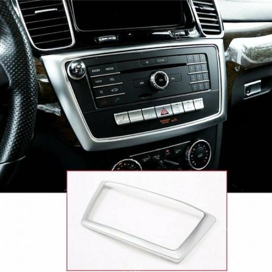 Silver ABS Central Control Panel Cover For Mercedes Benz GL GLE GLS ML 2013-