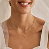 Gold Plated Double Layer Necklace with Mermaid Tail and Heart Charm for Women