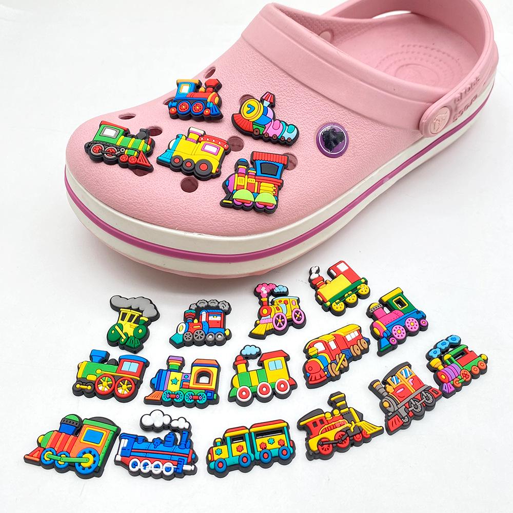 Cartoon Train Charms DIY PVC Shoe Decorations