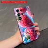 2DFlat Samsung Phone Case Strawberries In Bubbles, Vibrant Watercolor Art Applicable To Galaxy S23 S24 S25ULTRA S26 A12 A14 A15 A16 A54 A55