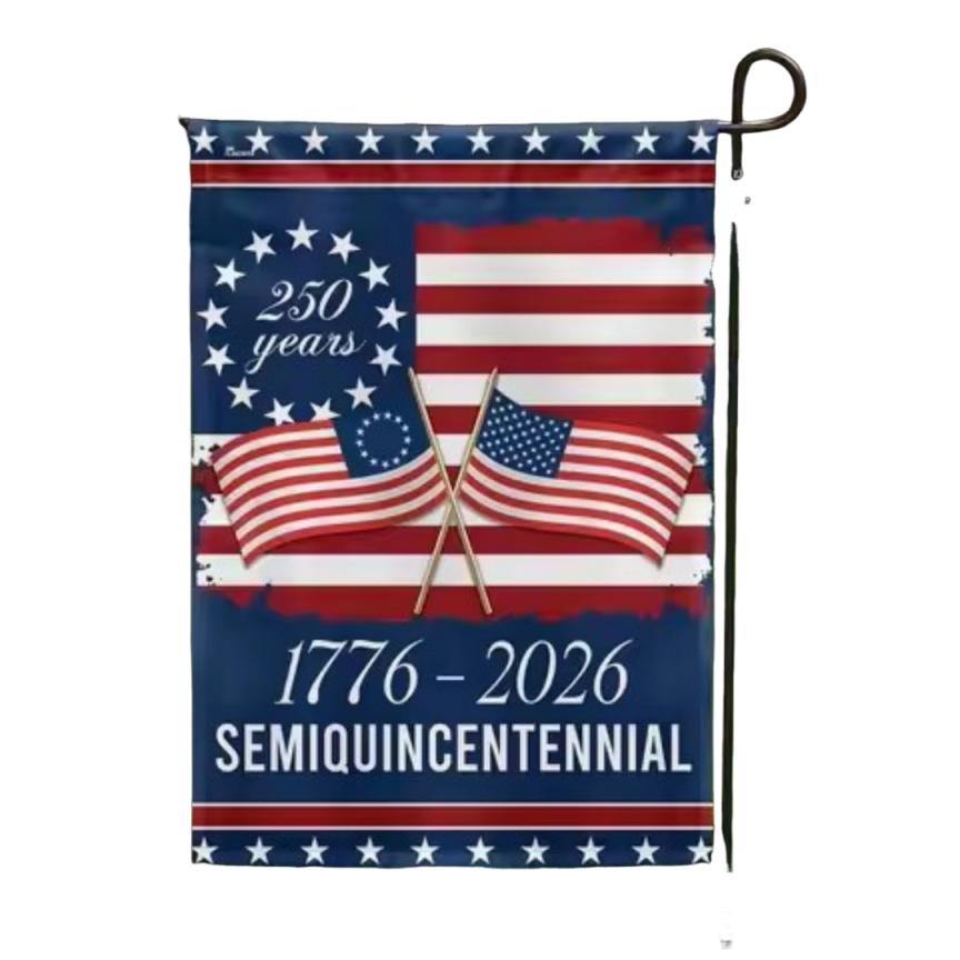 Patriotic Yard Decoration Polyester Outdoor Garden Banner 250th Anniversary Flag Vivid America Garden Flag For Yard National 4th
