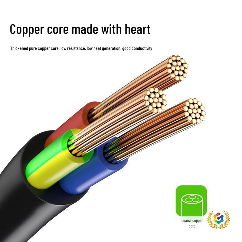 CE-Certified Pure Copper Power Cord with European Plug - Single Head Bare End, 0.75mm², 1m, 1.5m, 2m