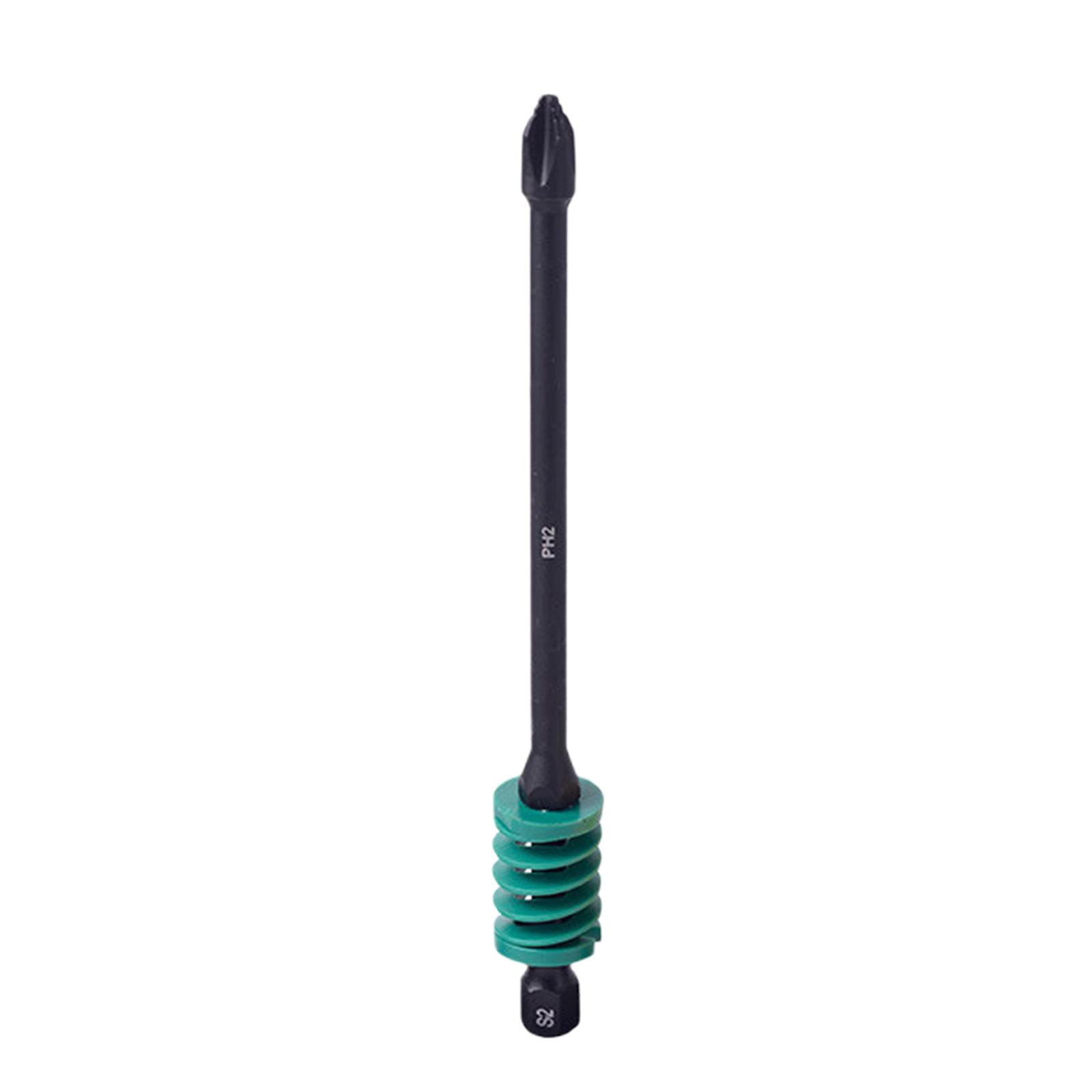 

Magnetic Crossed Bit Black Finish Corrosion Resistant Hex 6.35mm Shank for Efficient Screwdriving Task зелений