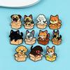 Cute Cartoon Pet Series Drip Oil Alloy Brooch - Versatile Medal for Clothing & Backpacks