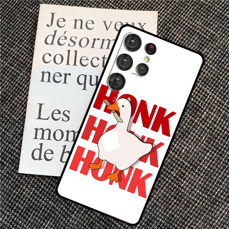 Cartoon Funny Goose Case For Samsung Galaxy S21 S22 S23 S24 Ultra Note 20 Note 10 S8 S9 S10 Plus S20 FE Cover
