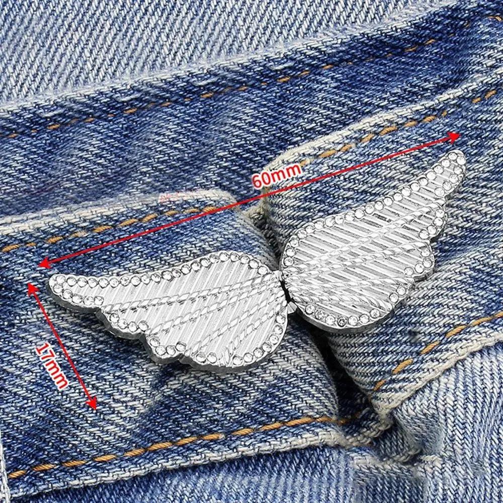 

Tighten Waist Button for Women Skirt Pants Jeans Ornaments Adjustable Waist Clip Metal Pins DIY Clothing Accessories Removable